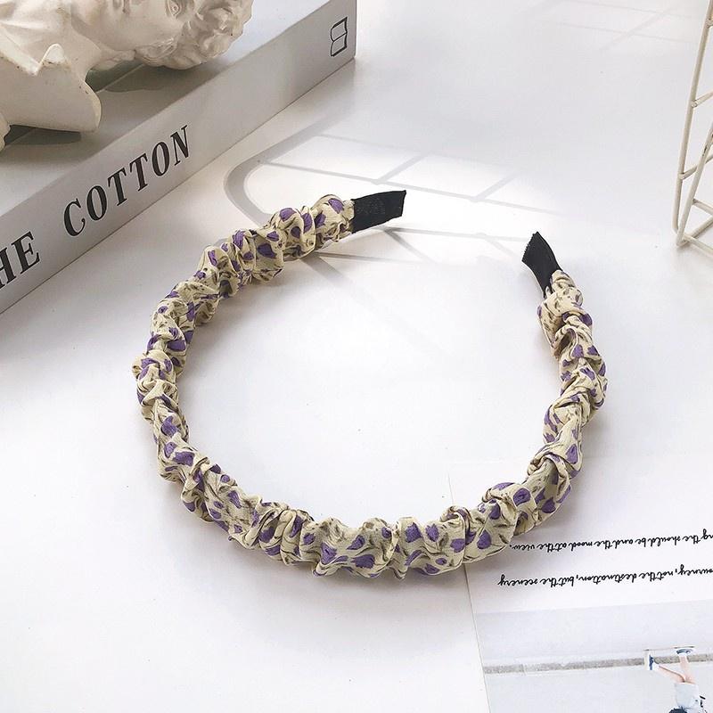 Fairy Headband Floral Pleated Fabric French Hair Band Girls Fixed Hairstyle Hair Hoop Face Wash Headbands Fashion Hair Acc