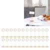 24PCS Table Number Holder 85mm Height Stainless Steel Multifunctional Wire Picture Holder