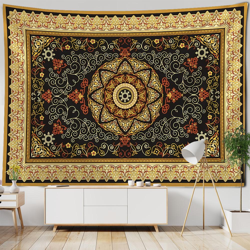 Retro Persian Flower Tapestry Bohemian Aesthetics Wall Hanging Living Room, Bedroom, Dormitory Home Decoration