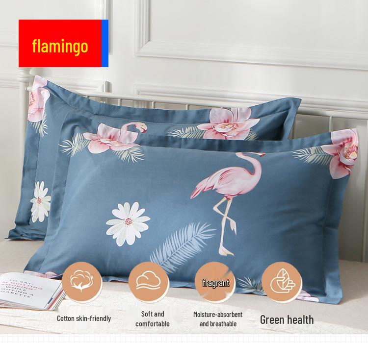 Set of Two 100% Cotton Large Pillowcases, Thick 48x74cm for Home Use