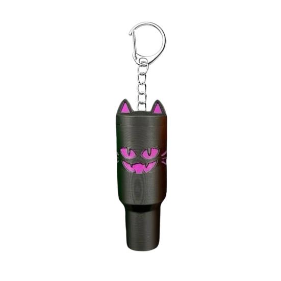 Mini Cup Keychain Container Halloween Themed Festive Face Cup Key