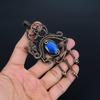 Labradorite Pendant, Handmade Gemstone 999 Copper Wire Wrapped Pendant Antique Jewelry, For Gift Silver Jewelry