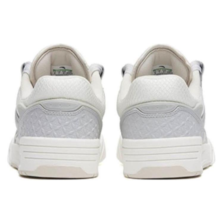 New Anta AOJIE Slip Resistant Cushioning Wear Resistant Low Top Skateboard Shoes Women's Gray White 122318040-1