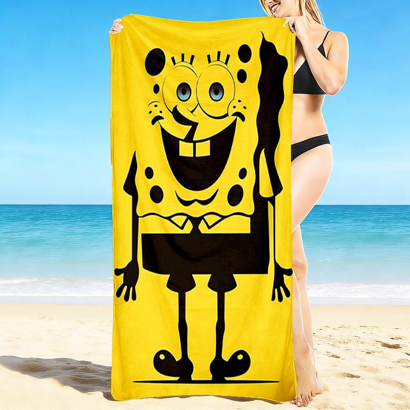 1Pc Spongebob Squarepants Adventure Beach Towel Quick Dry Multiuse For Beach Pool Gym Yoga Home Travel Christmas Halloween Xmas Gift N1243