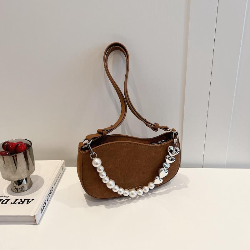 Niche Design Bag Women's New Beaded Trendy Versatile Commuter Shoulder Bag Fashion Messenger Bag