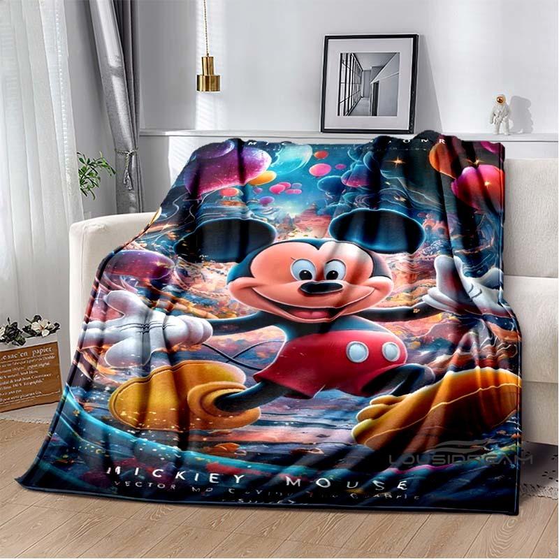 Die Mickey Maus Cartoon-Decke ist flauschig und weich, geeignet für Kinder und Erwachsene und perfekt für Zuhause, Reisen, Camping an