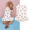 Cute Print Skirt for Small Dogs Sweet Cats Dogs Dress Summer Spring Small Dogs Traction Rings Comfortable Dogs Skirt