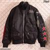 Fliegender Stern Stickerei Fliegerjacke Schwarz M [Vanson] MA-1 NVJK-702