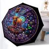CyberCow Kingdom Pattern Umbrella, Portable and Foldable Design, 8 Ribs, a Casual Accessory for Halloween, Christmas, and Birthday Gifts.