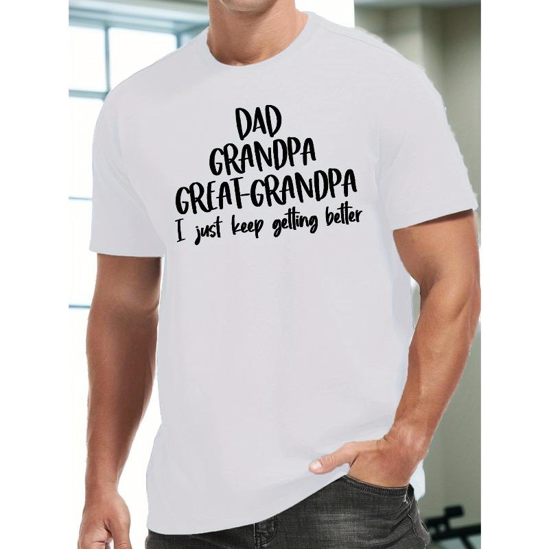 

Мужские футболки с коротким рукавом для летних видов спорта и повседневной носки, с принтами для пап и дедушек. S белый