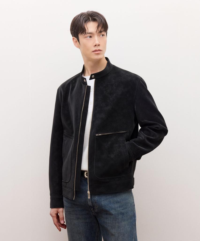 Jillstuart Newyork Men Suede Touch Band Neck Jumper - Black (Jnju6A110Bk)