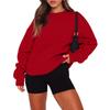 Women's Fashion Long Sleeve Crewneck Sweatshirt Top for Casual Everyday Wear