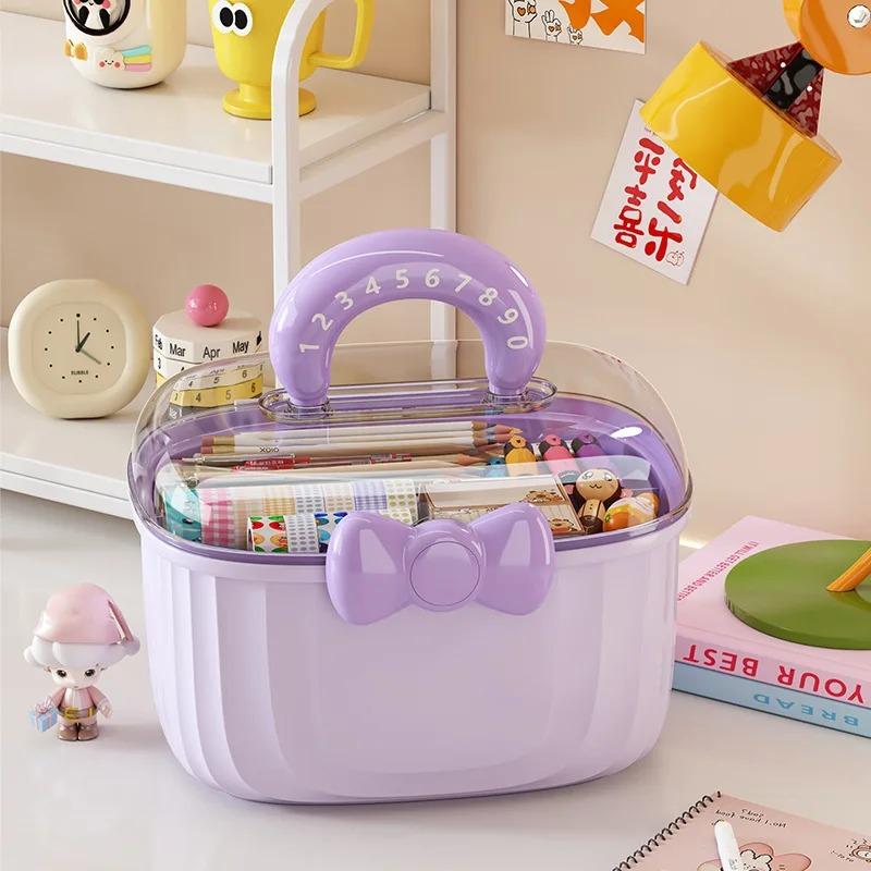 Hair Accessories Storage Box, Portable Makeup Organizer for Hair Clips, Hair Ties, Earrings, Bracelets, Necklaces