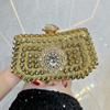 Borsa da sera elegante per banchetti con intarsi di diamanti, pochette da donna, borsa a tracolla per abito impreziosita da cristalli