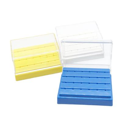 1Pcs/24 Löcher Kunststoff Dental Bur Halter Desinfektion Hartmetall Bohrer Block Bohrer Fall Box Zahnarzt Produkte Labor Ausrüstung