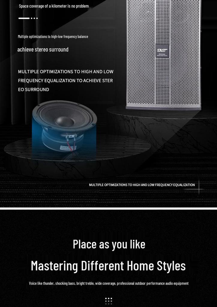 Xianke Pro Audio System for Conference Rooms, Classrooms, Dance Rooms, Home KTV, and Bars