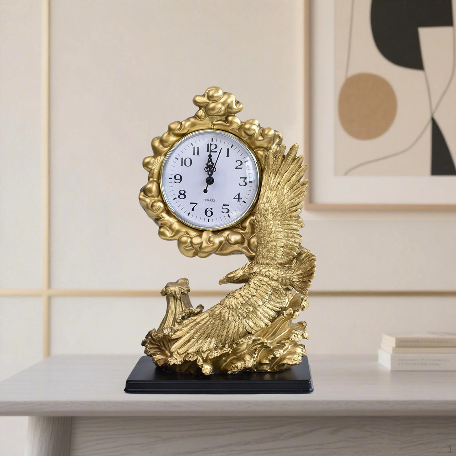 

Настольные часы Орел Минималистичный декор из смолы Декоративная фигурка Часы Настольные