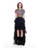 Greedius Lace Tiered Ruffle Long Skirt