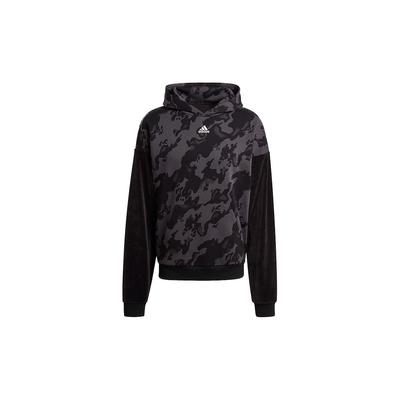 Velvet Aop Hoodie With Camouflage Pattern Men Hoodies Black H25088