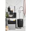 7 Piece Bathroom Set with Metal Stand, Bucket, Toilet Paper Holder, Cosmetic Box, Toothbrush Holder and Soap Dish