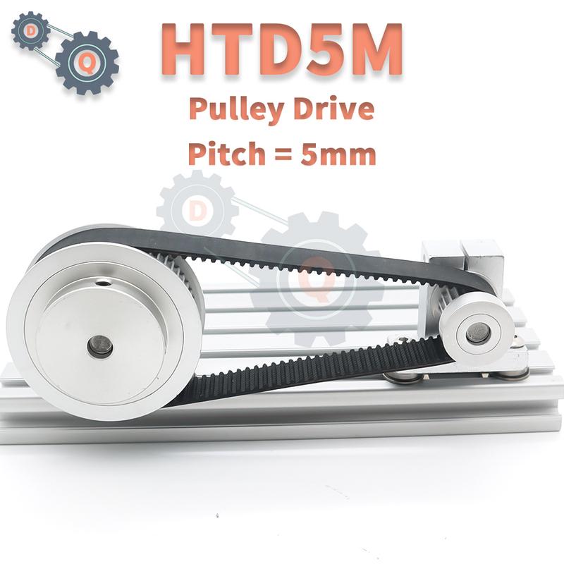 HTD5M Timing Belt Length 395mm To 600mm 5M Belt Width 10mm 15mm 20mm Pulley Belt 25mm 30mm 40mm Closed Loop Rubber Belt HTD 5M