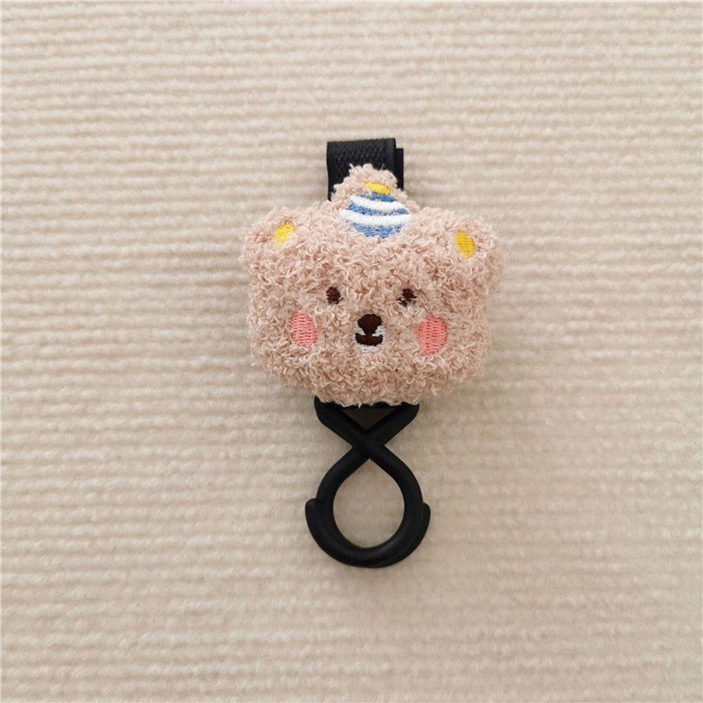 

Cute Sliding-proof Stroller Accessory Baby Stroller Organizer Hook Stroller Hooks Bag Hanging Hook khaki-A