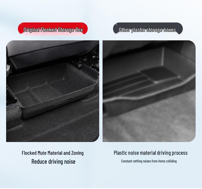 Teslas Model Y Under-Seat Storage Organizer - Interior Accessory