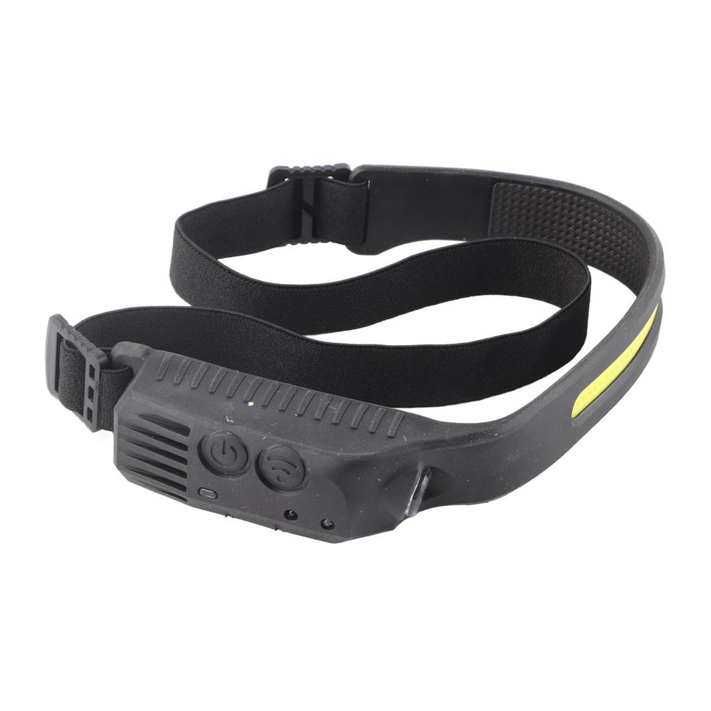 LED Headlight USB Charging 4 Level Double Button Switch Silica Gel Material Intelligent Sensing COB