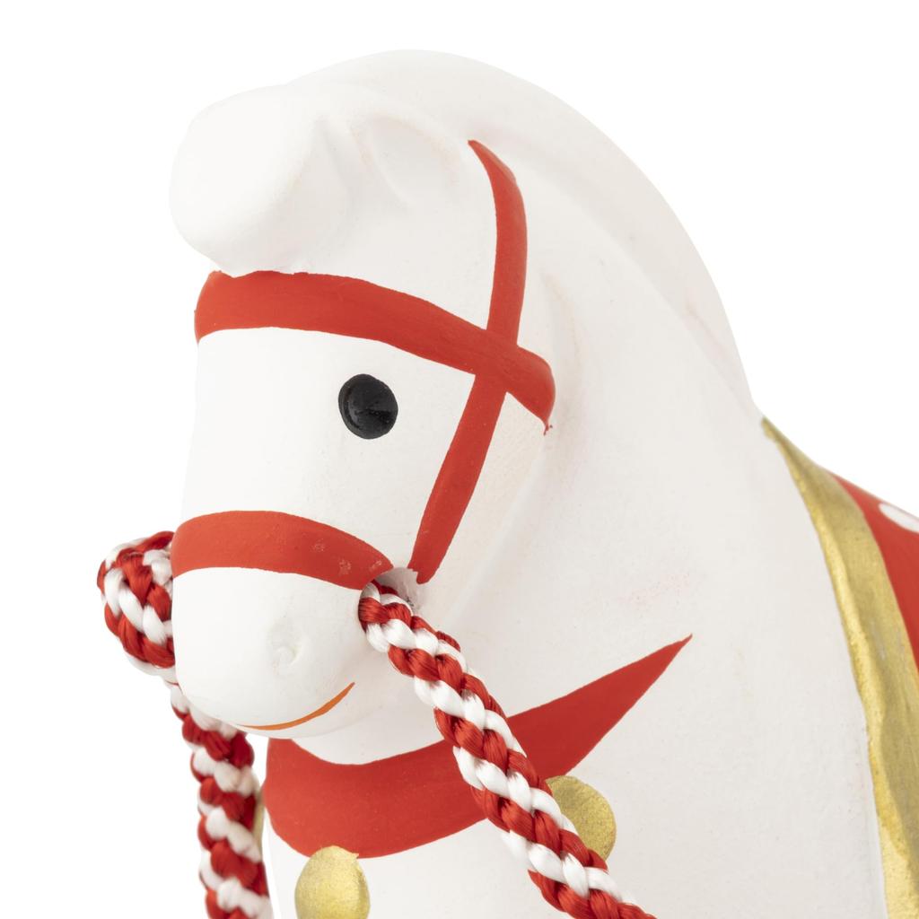 Seto Pottery Company 2026 Zodiac Figurine - Compact Horse Ornament - New Year's Decoration - Good Fortune - Treasure-Pulling Parent and Child Horse -
