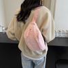 Simple Solid Color Shoulder Bag Women's 2025 Autumn New Small Fresh Chest Bag Schoolgirl Sports Crossbody Bag Women's Bag