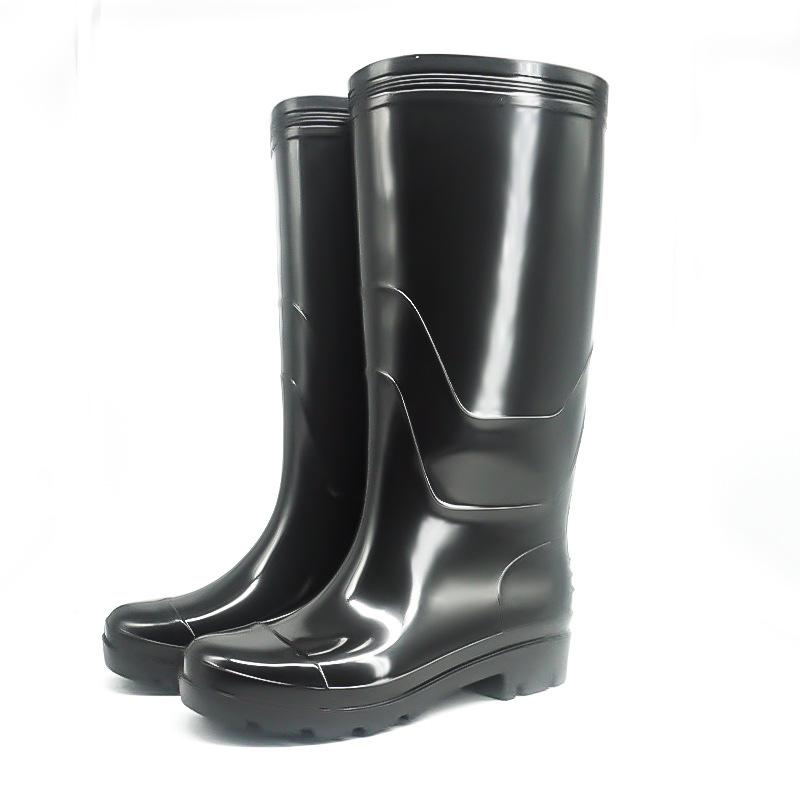 Men's high rain boots integrated pvc kitchen medium tube adult rain shoes non-slip waterproof thick-soled long tube water shoes