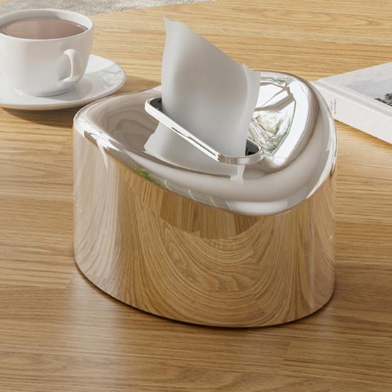 Yousheng Tissue Box Cover Rounded Corners Tissue Box Holder Spring Support Tissue Dispenser for Home Living Room Bedroom Office Use