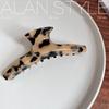 French Curved Hair Grabbing Leopard Print Grabbing Clip Shark Clip