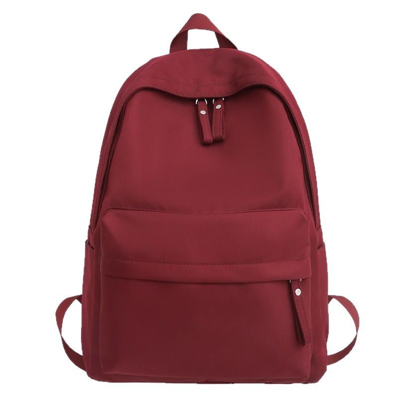 Schoolbag wholesale solid color student schoolbag large capacity college style backpack college men and women travel backpack leisure backpack