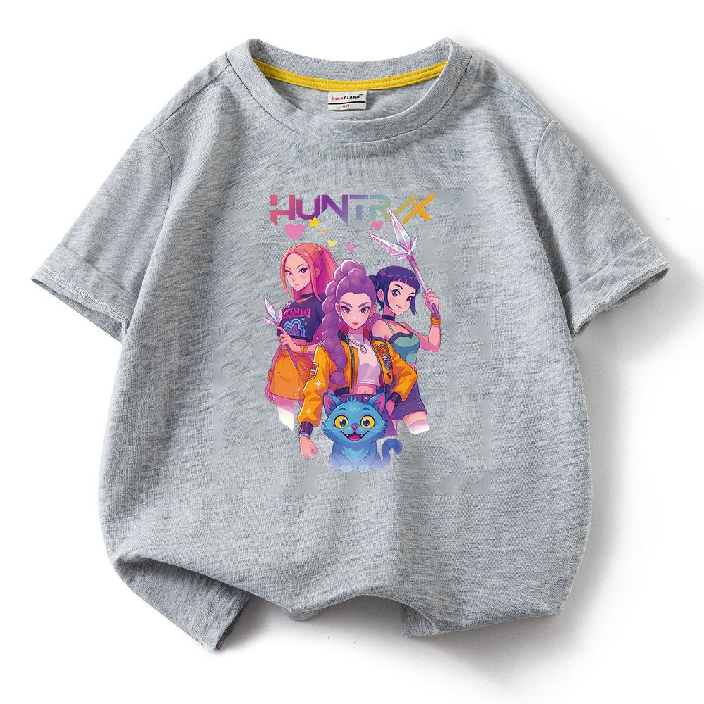 KPop Demon Hunters Children's Cotton Cartoon T-Shirt