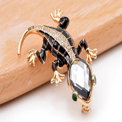 Strass Glas Kleine Gecko Brosche Vierbeinige Schlangen Eidechse Brosche Niedliche Tier Corsage