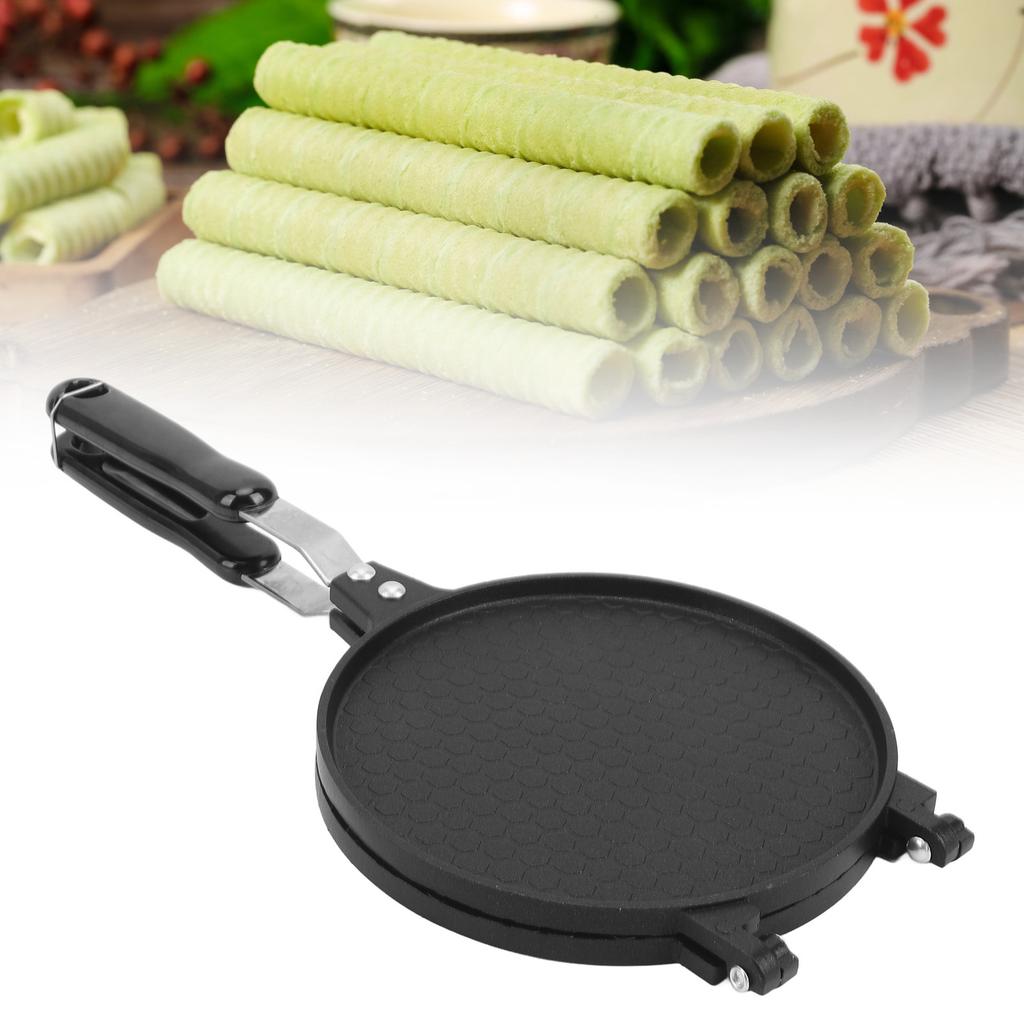 Egg Roll Press Pan Stick Proof Aluminum Stove Top Tortilla Press with Handle for Kitchen 6.8 Inch