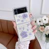 For Samsung Z Flip 3 Case Dried Flower Transparent Fold Phone Case For Samsung Galaxy Z Flip 4 Flip4 Shockproof Hard Back Cover