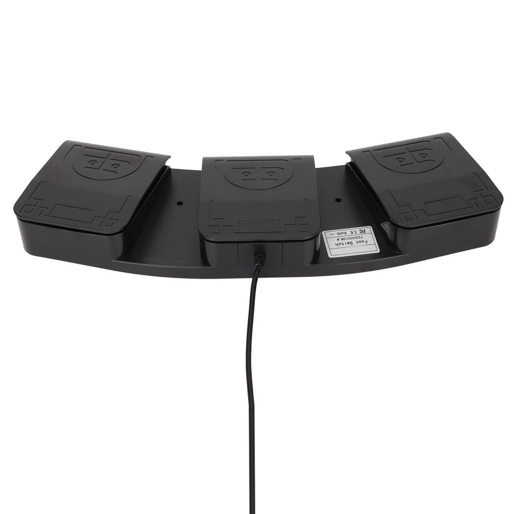 USB Foot Pedal Triple Key Ergonomic MIDI Controller, Perfect for Playing Games, Transcription/Factory Testing, Works with Linux, OS X, and Android