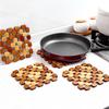 1pc Bamboo Placemats Heat-Resistant Place Mats Dinner Table Mats Trivets Dishes Pad for Kitchen Table