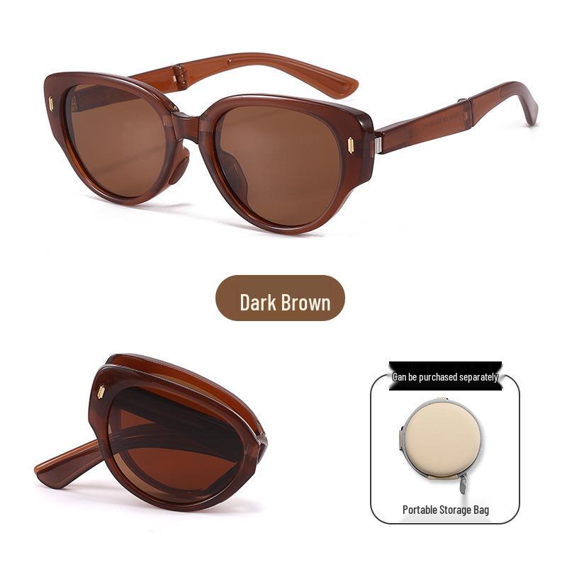 UV Protection Foldable Women's Sunglasses - Lightweight, Fashionable & Compact for Summer