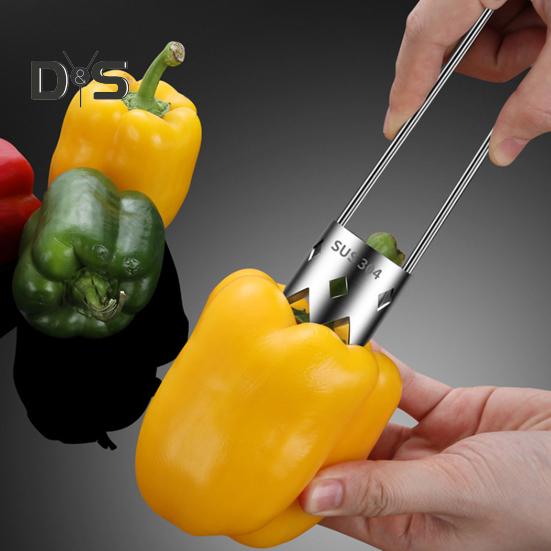 1/2/3Pcs Outil de retrait de noyau en acier inoxydable pour poivrons rouges, poires, fruits, gadget de cuisine multifonctionnel à torsion facile