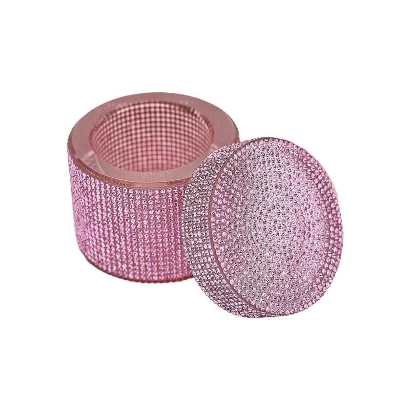 

Многофункциональная чашка для нейл-арта с украшением из страз для очистки кистей и демонстрации украшений. Изысканный внешний вид. розовый