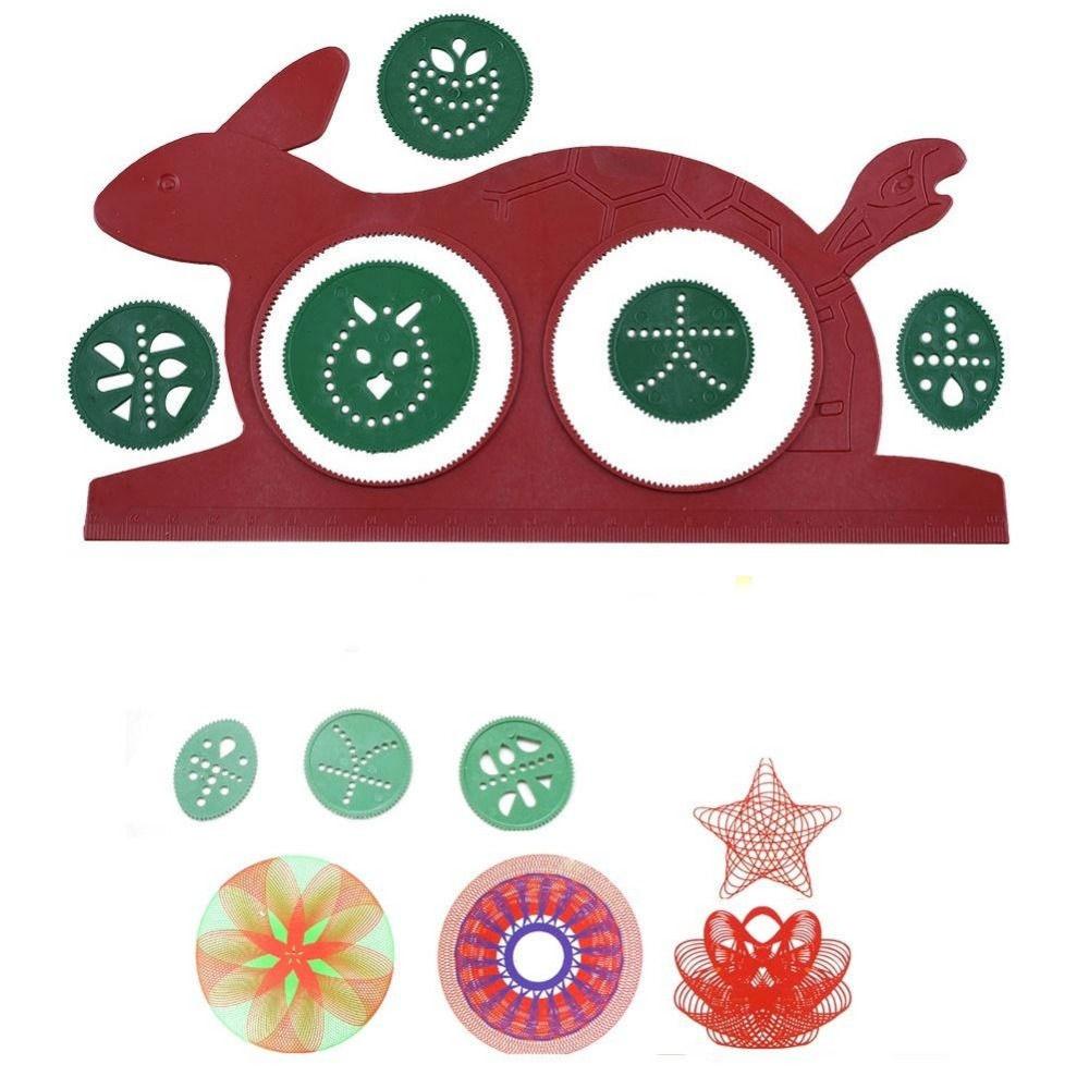 Students Kids Toys Drawing Board Magic Sketchpad Multifunctional Ruler Geometric Spirograph