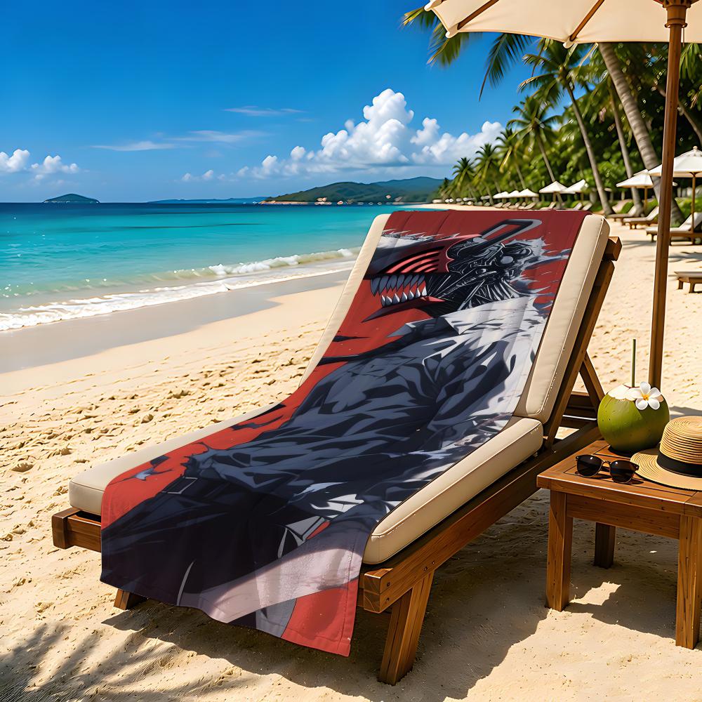 Anime C-Chainsaw M-Man Towel Extra Large Beach Towel Quick Dry Sand Free Super Absorbent Lightweight Hot