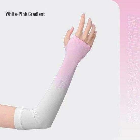 Unisex Summer Gradient Ice Silk UV Protection Cycling Sleeves