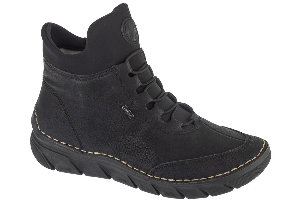 Rieker Booties, Womens black Lace-up shoes