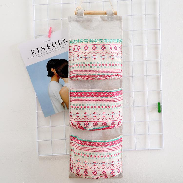 Wall Mounted 3 Bags Storage Bag Kitchen Supplies Fluid Systems Multilayer Bags Tool
