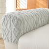 Luxurious Plush Sofa Arm Cover For Comfort And Warmth Furniture Protector Machine Washable Fuzzy Armrest Slipcover