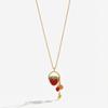 Elegant Collarbone Length Fruit Inspired Tassels Necklace Minimalist Style Personalized Gift for Her Special Occasion Copper Material